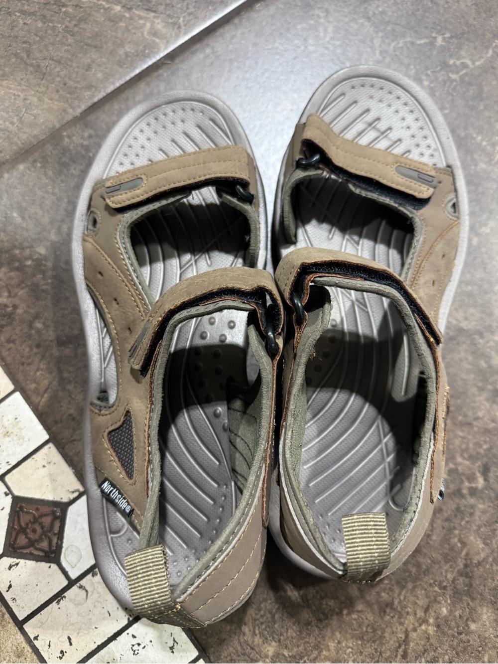 Northside Beige/Tan Men's Adjustable Sport Sandals
